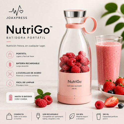 NutriGo™ | Batidora Portátil Recargable