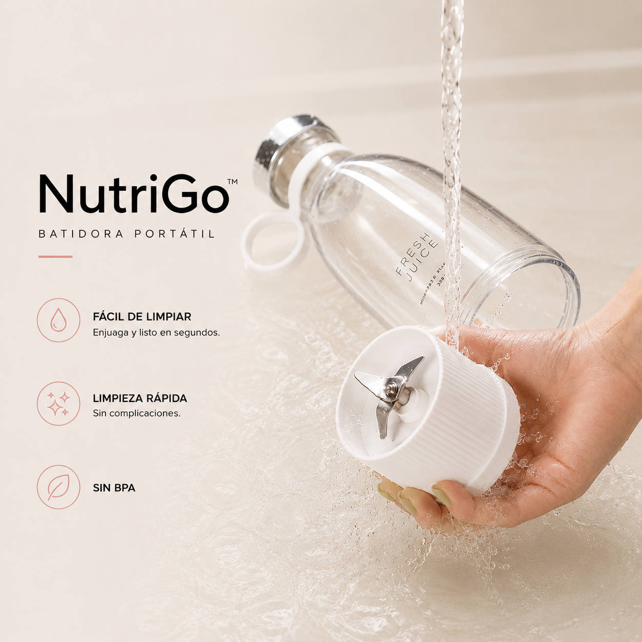 NutriGo™ | Batidora Portátil Recargable