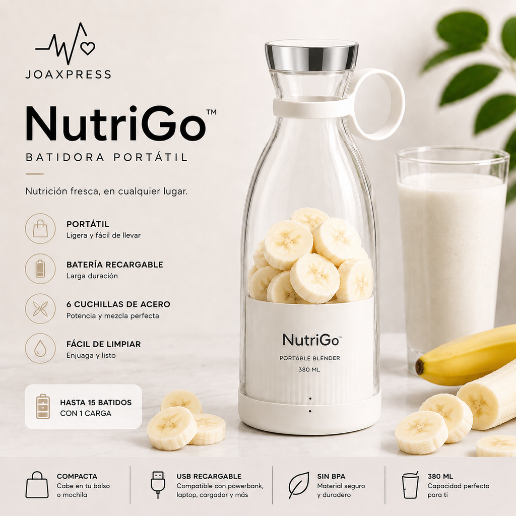 NutriGo™ | Batidora Portátil Recargable